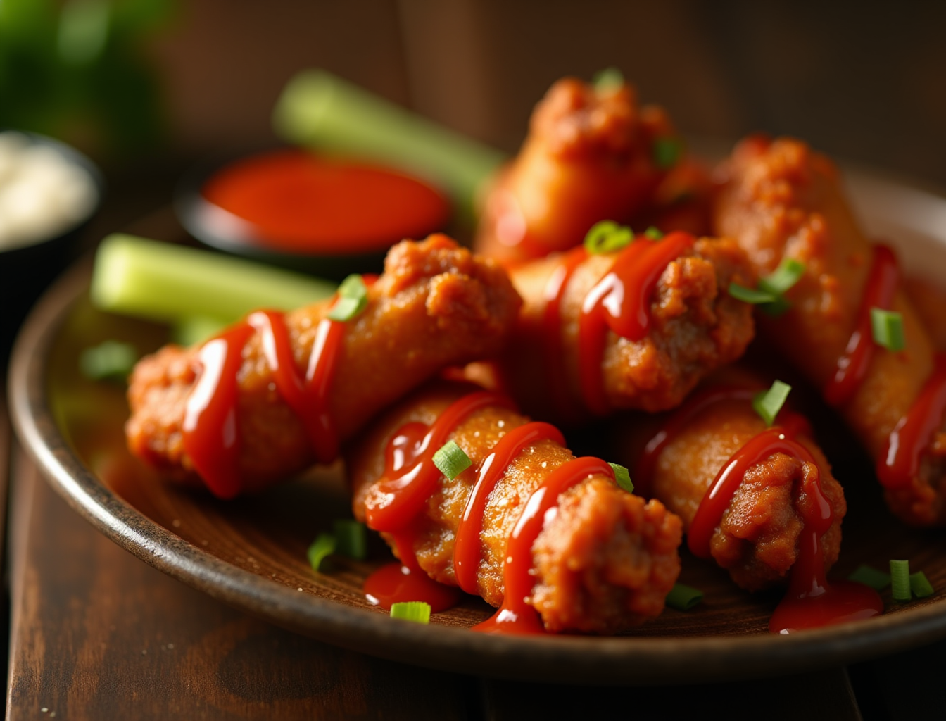 Air Fryer Buffalo Wings (3 Sauces)