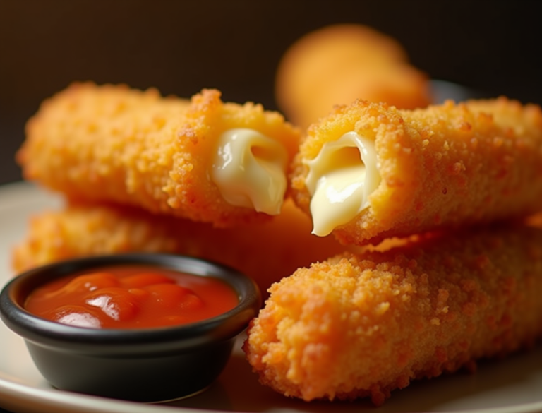 Air Fryer Mozzarella Sticks (Crispy Outside, Gooey Inside — No Leaking)