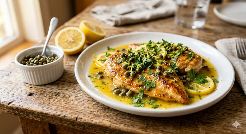 Air Fryer Chicken Piccata: Lemon Butter Sauce Ready in 20 Minutes
