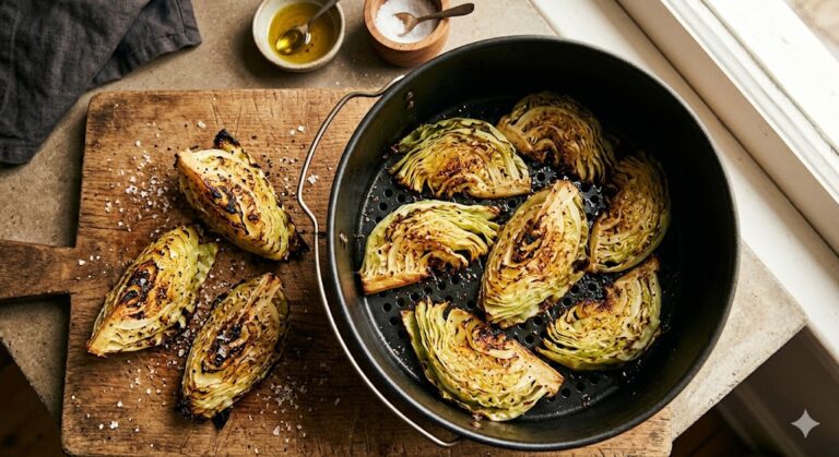 Air Fryer Cabbage: Caramelized Wedges Done in 12 Minutes